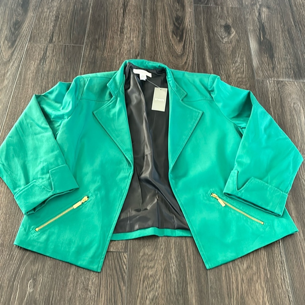 Emerald Green Chico’s Moto Jacket